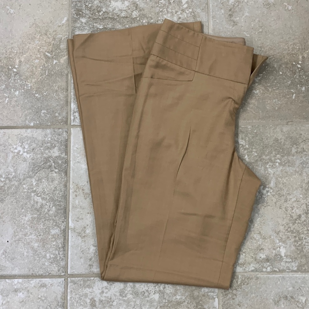 Cassidy fit tan wide-leg dress plants by The Limited
